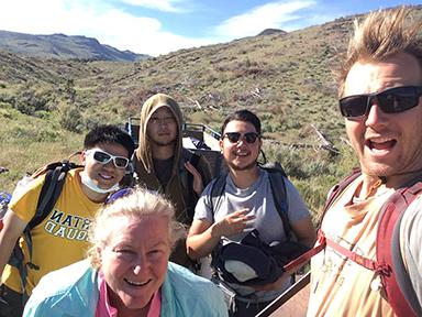 Student mapping group selfie